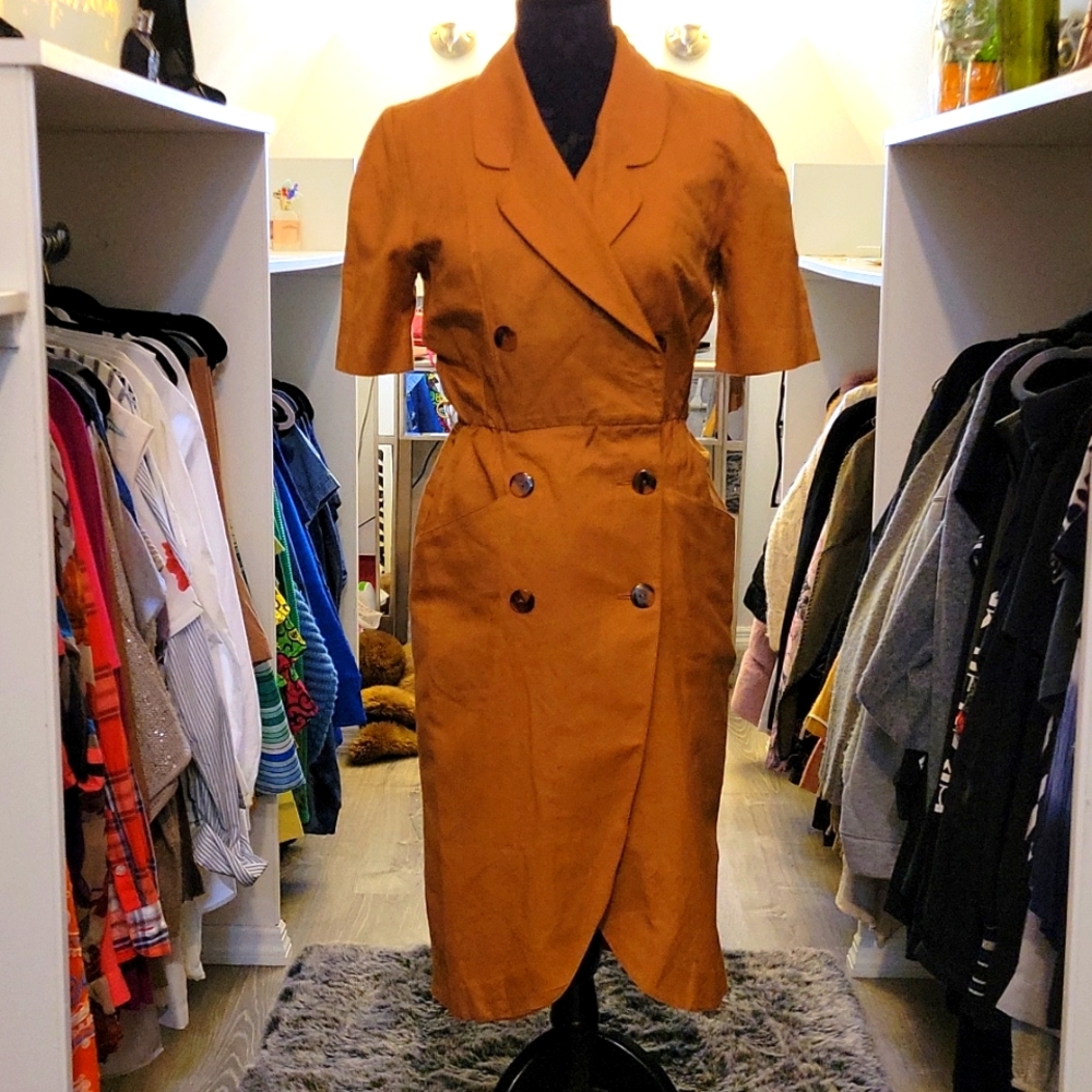 Cezanne by Ebi Wrap Midi Shirt Dress